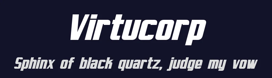 Virtucorp by Pixel Sagas — Sans Serif Font — thumbnail 2