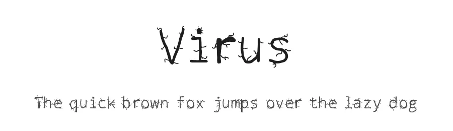 Virus by Angel Hernandez — Decorative Font