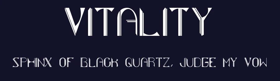 Vitality by Rachel Harris — Decorative Font — thumbnail 2