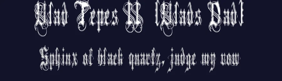 Vlad Tepes II  (Vlads Dad) by Bolt Cutter Design-Industrial Strength — Blackletter Font — thumbnail 2