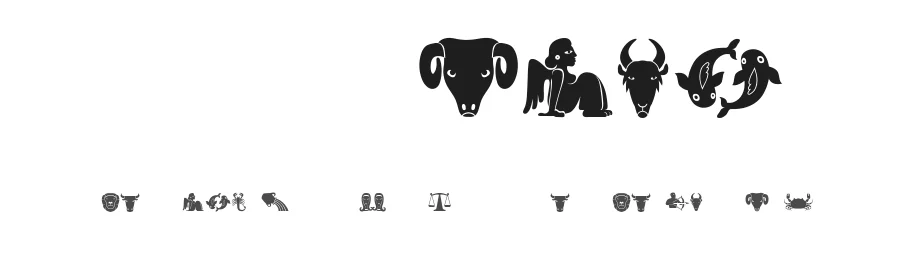 VN Zodiac by Vladimir Nikolic — Dingbats Font