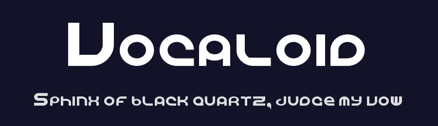 Vocaloid by Incstone Design, by Megami Studios — Display Font — thumbnail 2