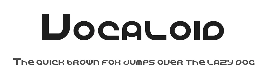 Vocaloid by Incstone Design, by Megami Studios β Display Font