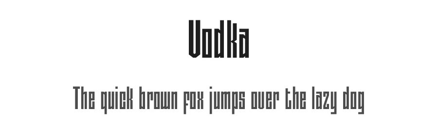 Vodka by mechudelle — Decorative Font