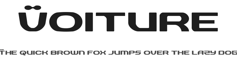 Voiture by Iconian Fonts — Display Font