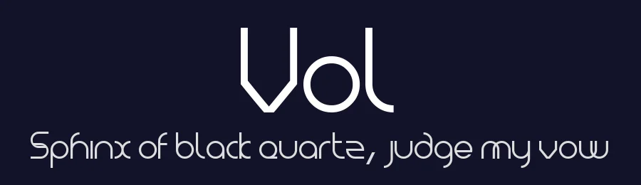 Vol by Ezzazebra — Display Font — thumbnail 2