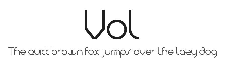 Vol by Ezzazebra — Display Font