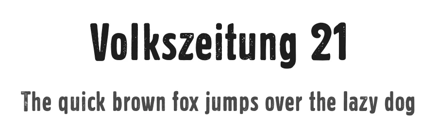 Volkszeitung 21 by Lukas Krakora - typewriterfonts.net — Decorative Font