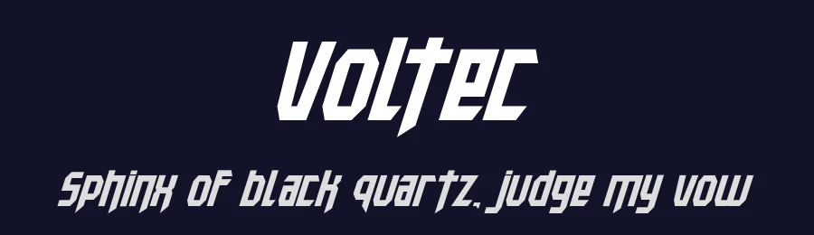Voltec by Typefactoryco — Display Font — thumbnail 2