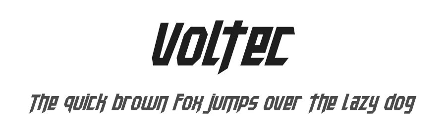Voltec by Typefactoryco — Display Font