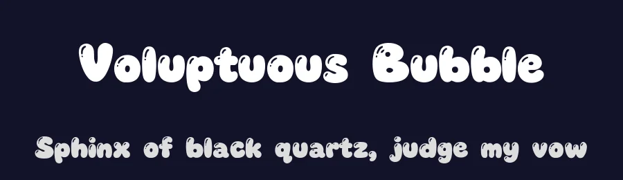 Voluptuous Bubble by Misti's Fonts — Decorative Font — thumbnail 2
