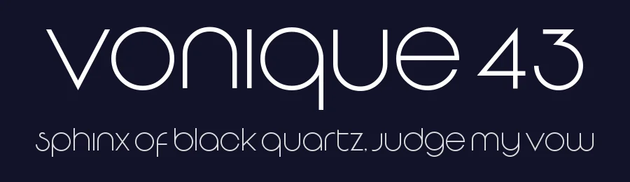 Vonique 43 by Sharkshock — Sans Serif Font — thumbnail 2