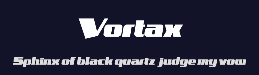 Vortax by Sharkshock — Display Font — thumbnail 2