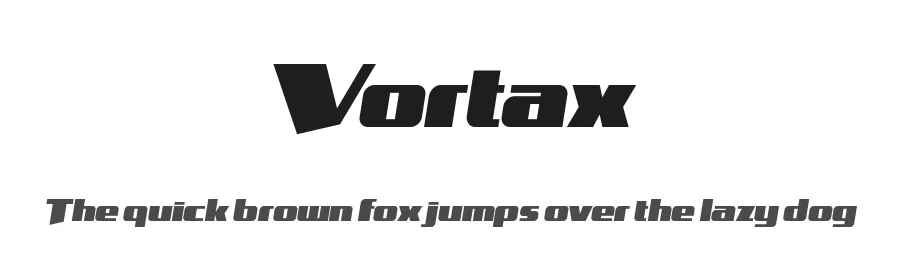 Vortax by Sharkshock — Display Font