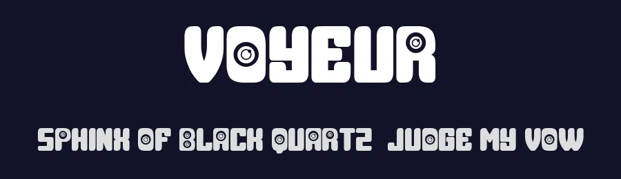 Voyeur by Vladimir Nikolic — Decorative Font — thumbnail 2
