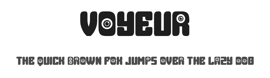 Voyeur by Vladimir Nikolic — Decorative Font