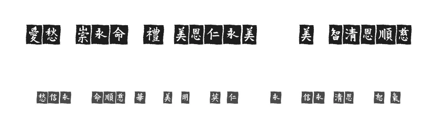 VT Mei Ornaments on Black by Susan Townsend โ Dingbats Font
