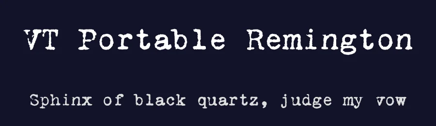 VT Portable Remington by Susan Townsend — Decorative Font — thumbnail 2