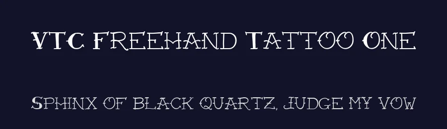VTC Freehand Tattoo One by Vigilante Typeface Corporation — Decorative Font — thumbnail 2