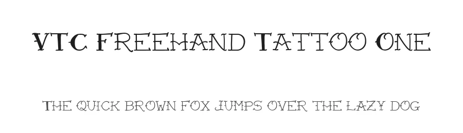 VTC Freehand Tattoo One by Vigilante Typeface Corporation — Decorative Font