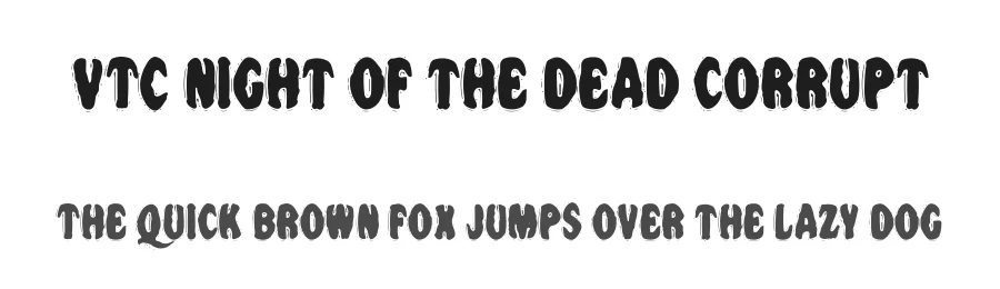 VTC Night of the dead corrupt by Vigilante Typeface Corporation — Decorative Font