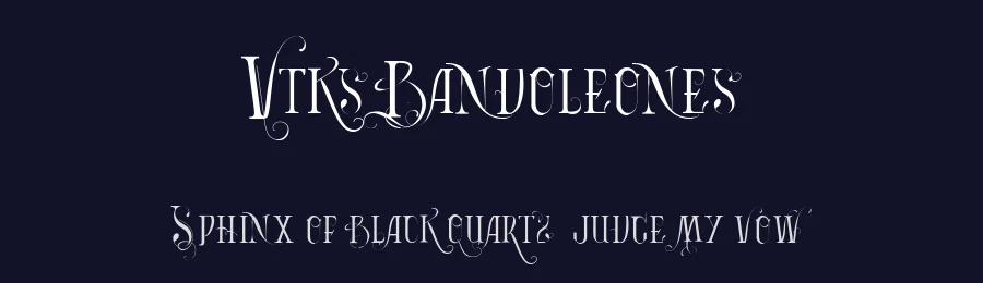 Vtks Bandoleones by Douglas Vitkauskas — Decorative Font — thumbnail 2