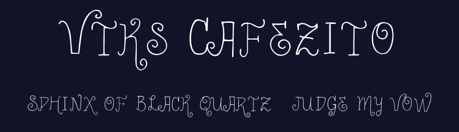 Vtks Cafezito by Douglas Vitkauskas — Decorative Font — thumbnail 2