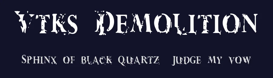 Vtks Demolition by Douglas Vitkauskas — Decorative Font — thumbnail 2