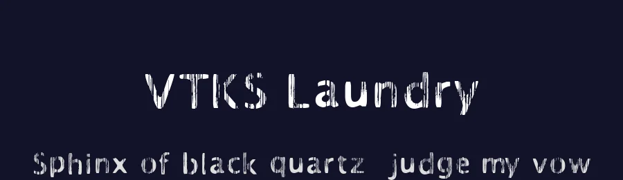 VTKS Laundry by Douglas Vitkauskas — Decorative Font — thumbnail 2