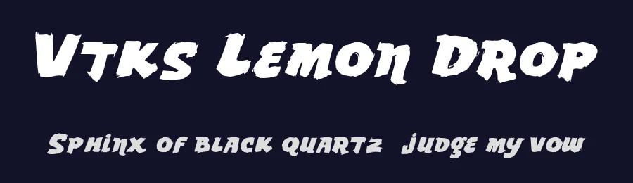 Vtks Lemon Drop by Douglas Vitkauskas — Decorative Font — thumbnail 2