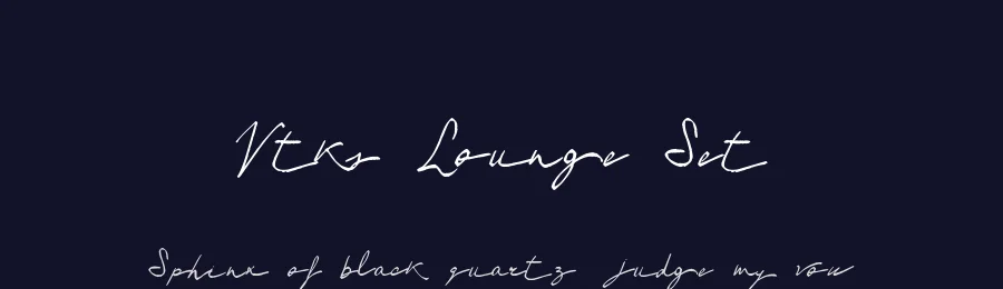 Vtks Lounge Set by Douglas Vitkauskas — Script Handwritten Font — thumbnail 2