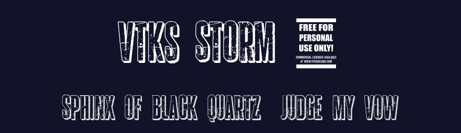 Vtks Storm 2 by Douglas Vitkauskas — Decorative Font — thumbnail 2