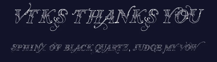 Vtks Thanks You by Douglas Vitkauskas — Decorative Font — thumbnail 2