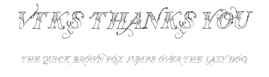 Vtks Thanks You by Douglas Vitkauskas — Decorative Font