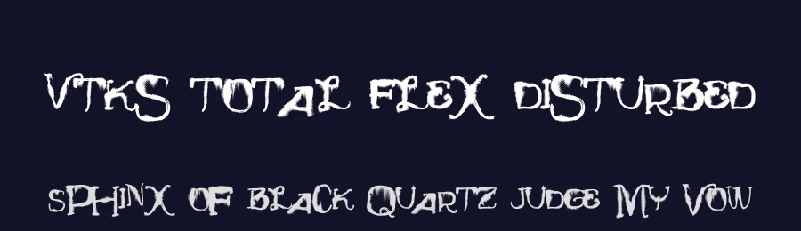 Vtks Total Flex Disturbed by Douglas Vitkauskas — Decorative Font — thumbnail 2