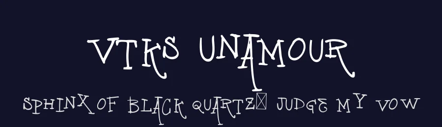 Vtks Unamour by Douglas Vitkauskas — Decorative Font — thumbnail 2