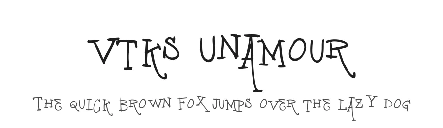 Vtks Unamour by Douglas Vitkauskas — Decorative Font