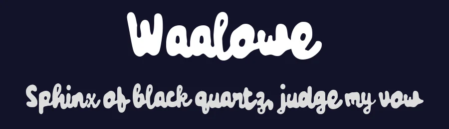 Waalowe by wepfont.com — Script Handwritten Font — thumbnail 2