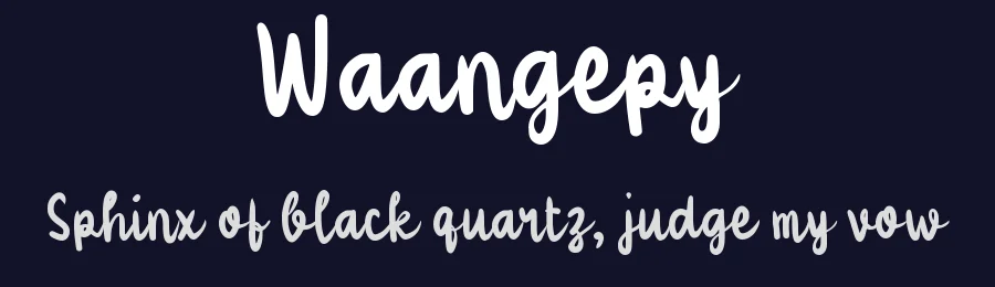 Waangepy by wepfont.com — Script Handwritten Font — thumbnail 2
