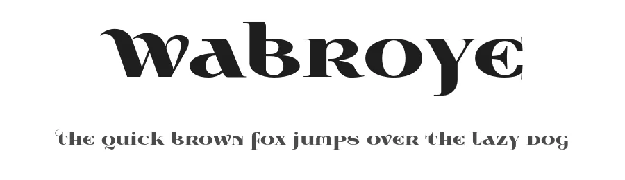 Wabroye by gluk β Sans Serif Font
