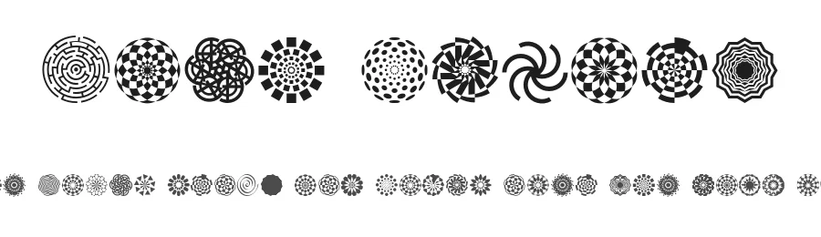 Wach Op-Art by deFharo — Dingbats Font