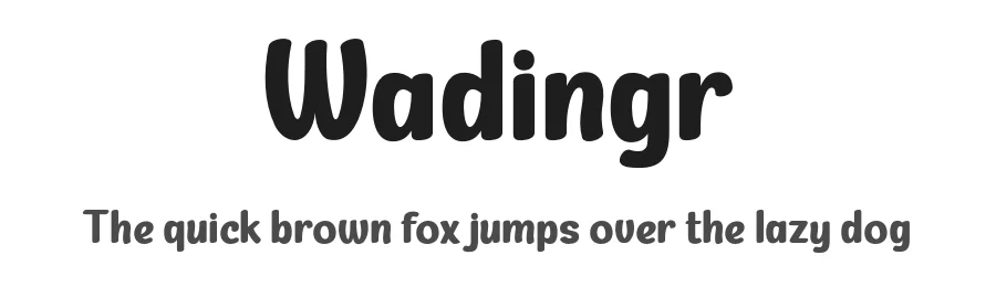 Wadingr by twinletter — Decorative Font