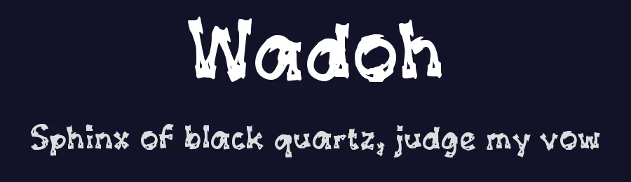 Wadoh by wepfont.com — Decorative Font — thumbnail 2