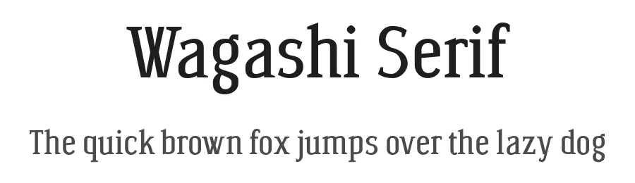 Wagashi Serif