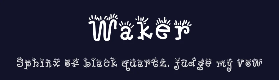 Waker by Typodermic Fonts — Decorative Font — thumbnail 2