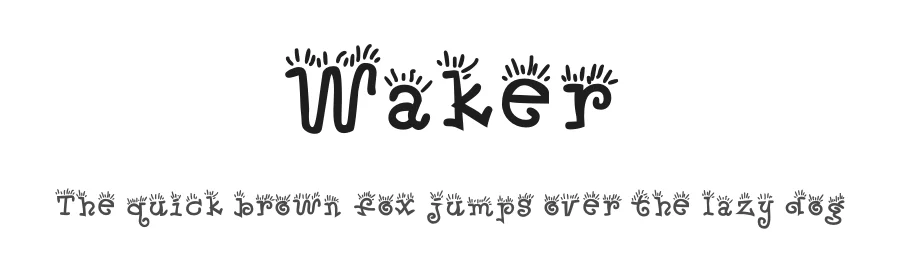 Waker by Typodermic Fonts — Decorative Font