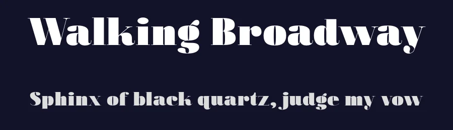 Walking Broadway by Ikiiko Type — Serif Font — thumbnail 2