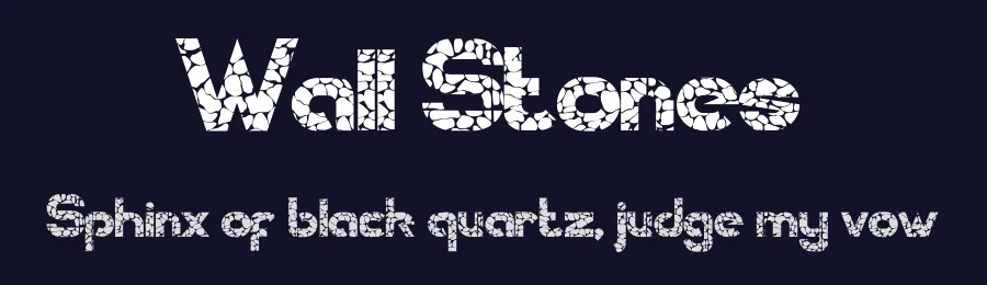 Wall Stones by Indra Gunawan — Decorative Font — thumbnail 2