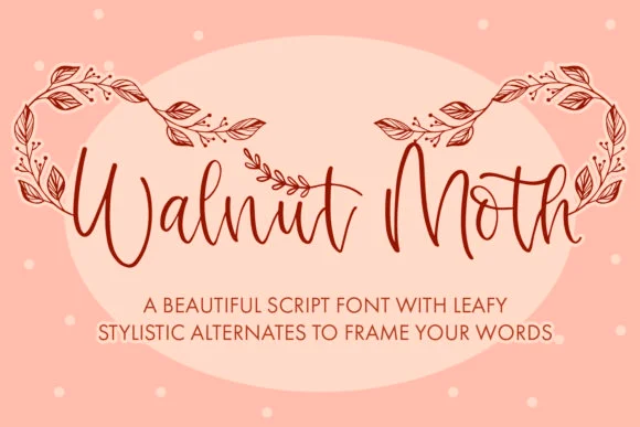 Walnut Moth Font by freelingdesignhouse — Script Handwritten Font