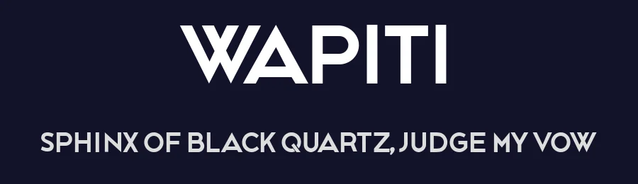 Wapiti by Vladimir Nikolic — Sans Serif Font — thumbnail 2